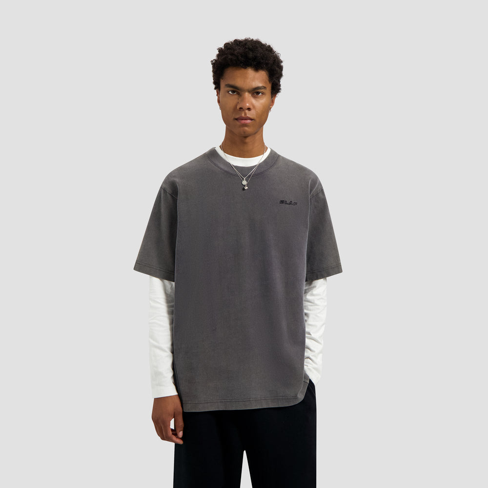 WASHED STUDIO TEE | CHARCOAL