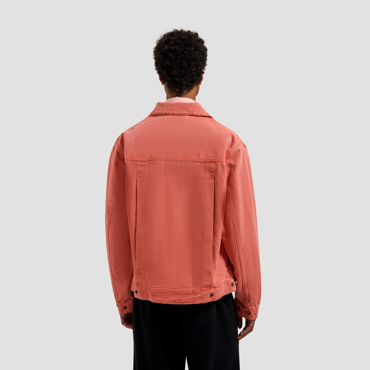 WASHED CANVAS JACKET | BURNT CORAL