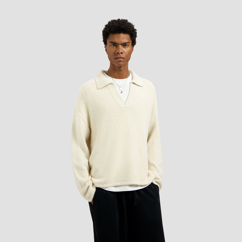 SIGNATURE KNITTED POLO | OFF WHITE