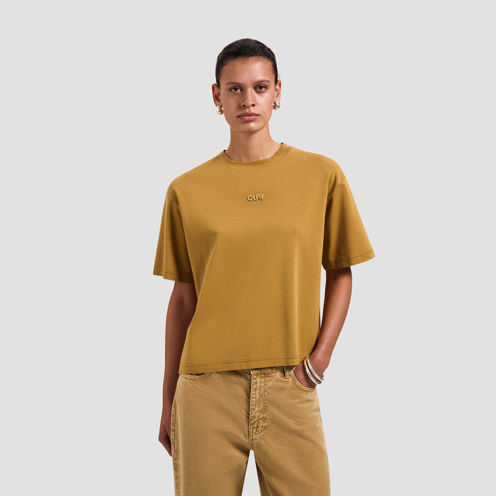 RETRO LOGO BOXY TEE | MEDAL BRONZE