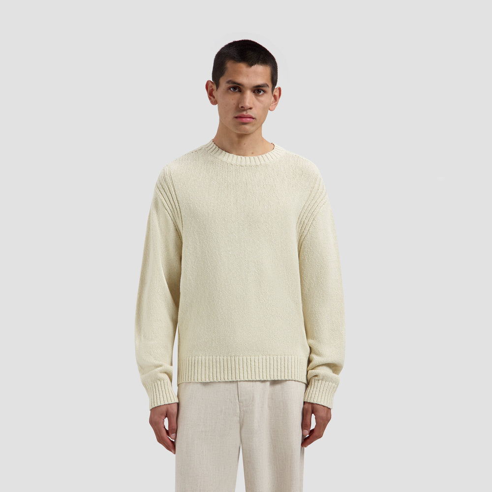 ESSENTIAL KNITTED CREWNECK | OFF WHITE
