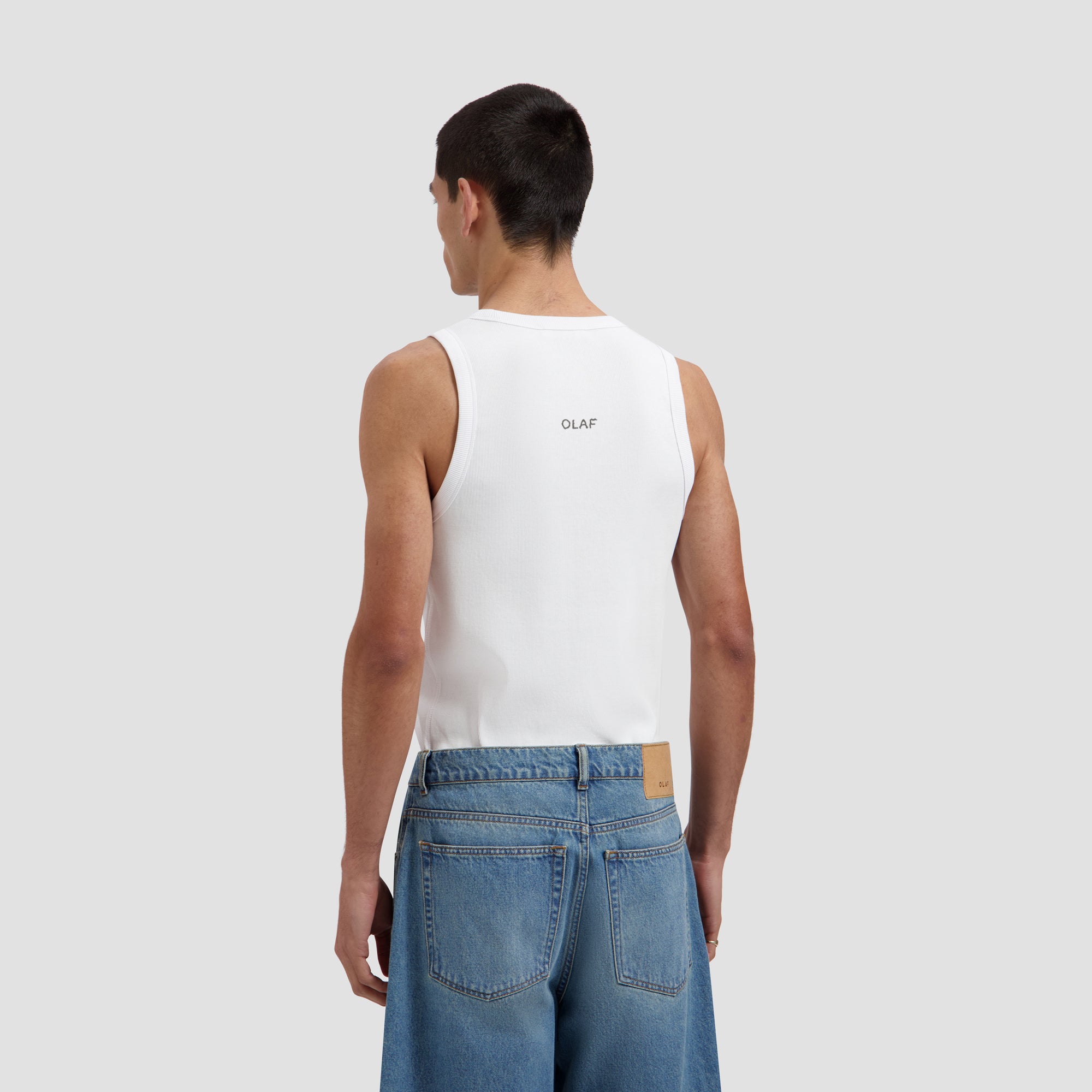 Essential Rib Tank Top - Optical White