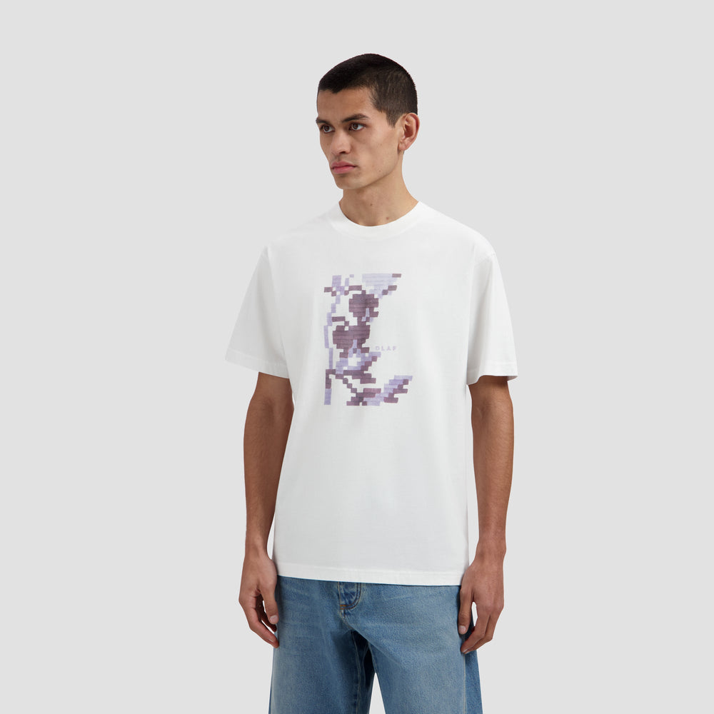 FELTED FLOWER TEE | OPTICAL WHITE