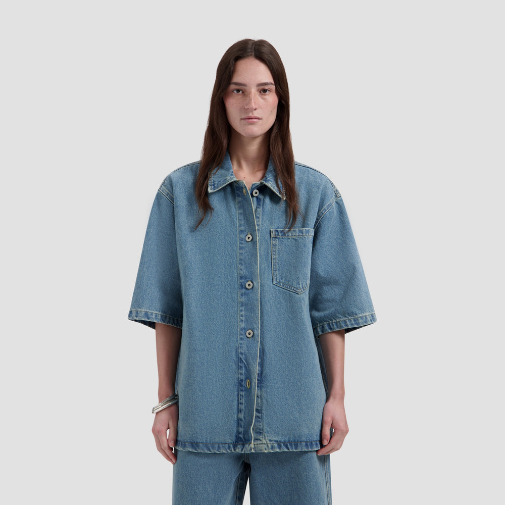 DENIM SS JACKET | WASHED INDIGO