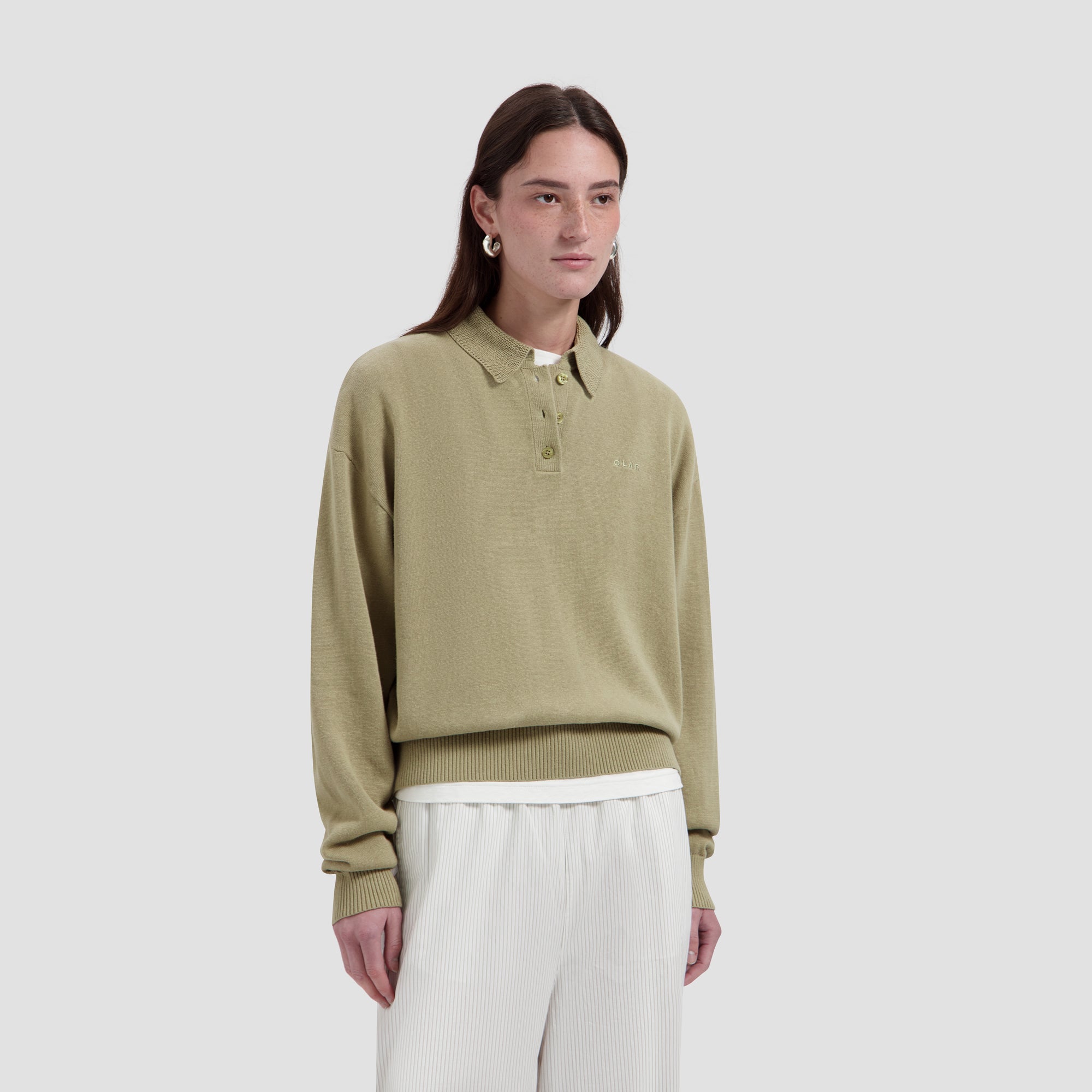 Linen Knit Polo - Tree House