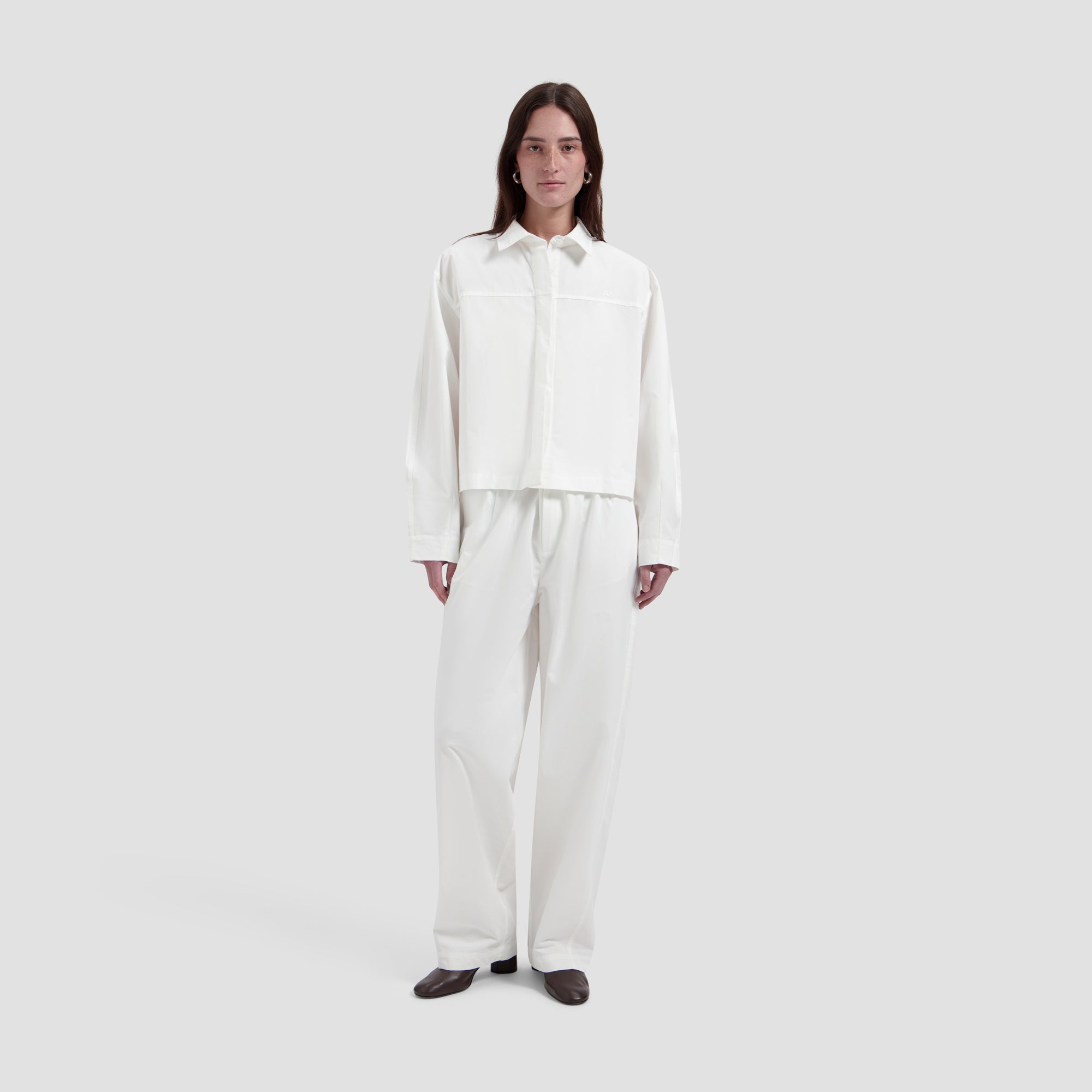 Retro Logo Boxy Shirt - Optical White