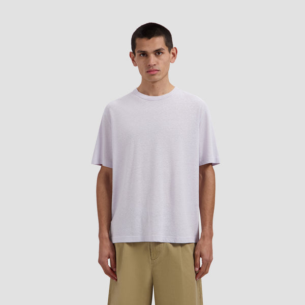 Essential Cotton Linen Tee - Purple Heather