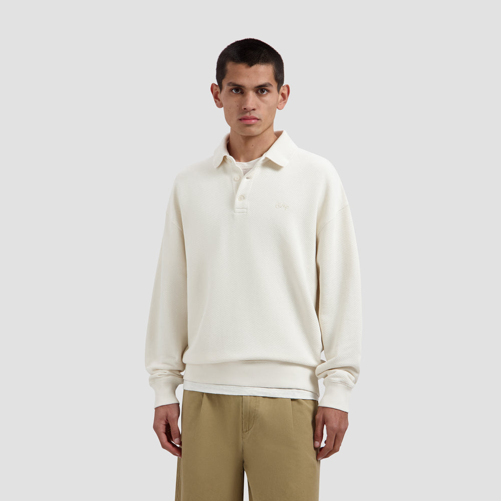 SIGNATURE OVERSIZED POLO | OFF WHITE