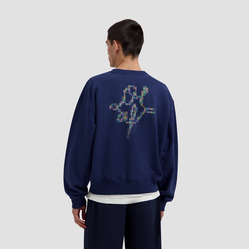 DOTTED MONOGRAM CREWNECK | NAVAL ACADEMY