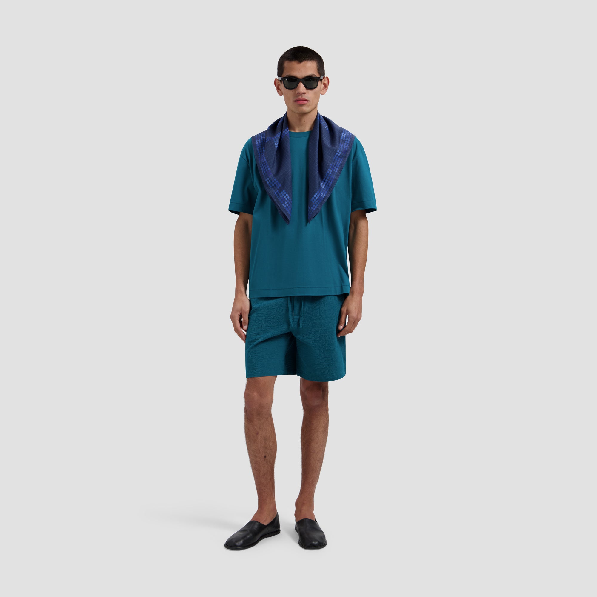 Monogram Boxy Tee - Gulf Coast