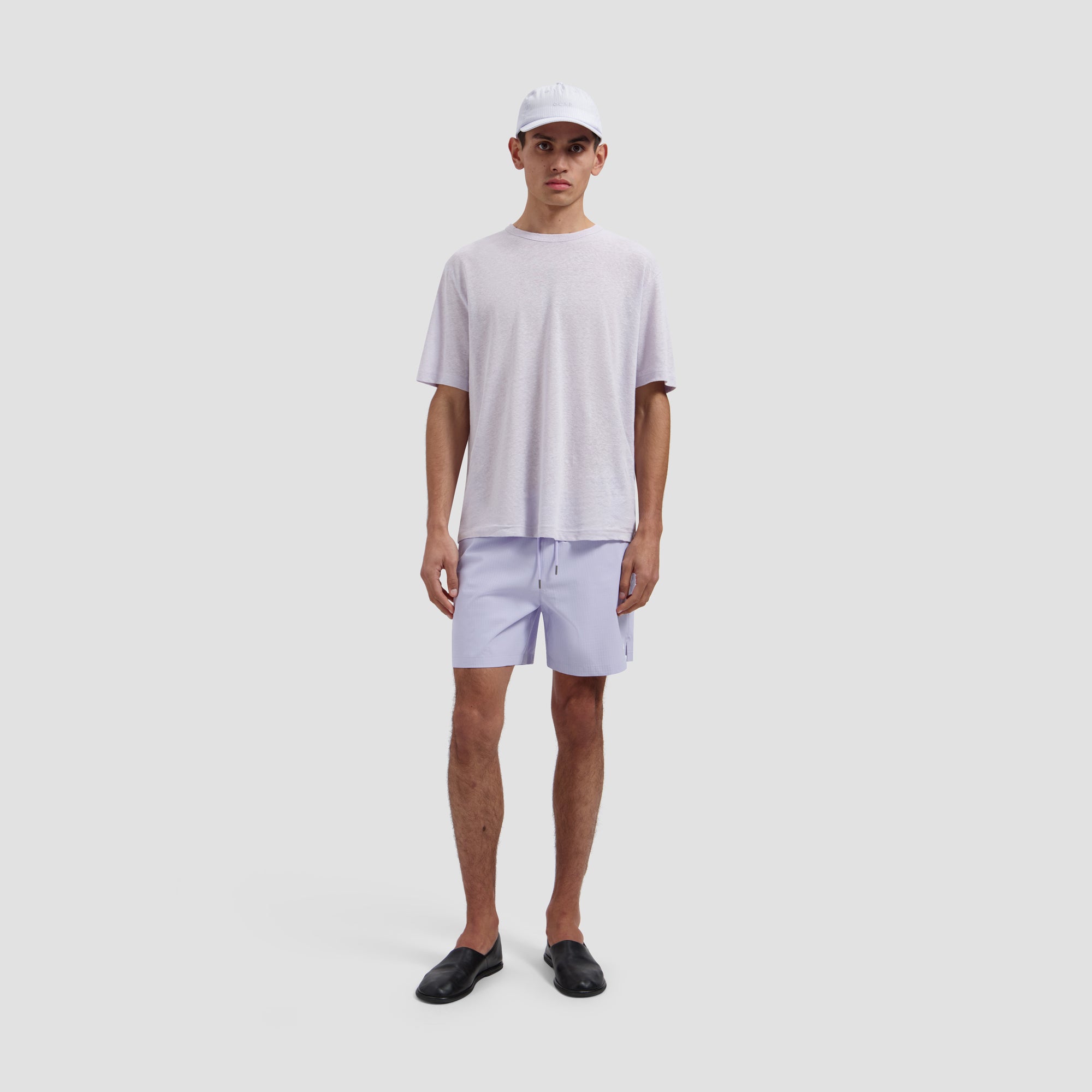 Stripe 5 Panel Cap - Purple Heather