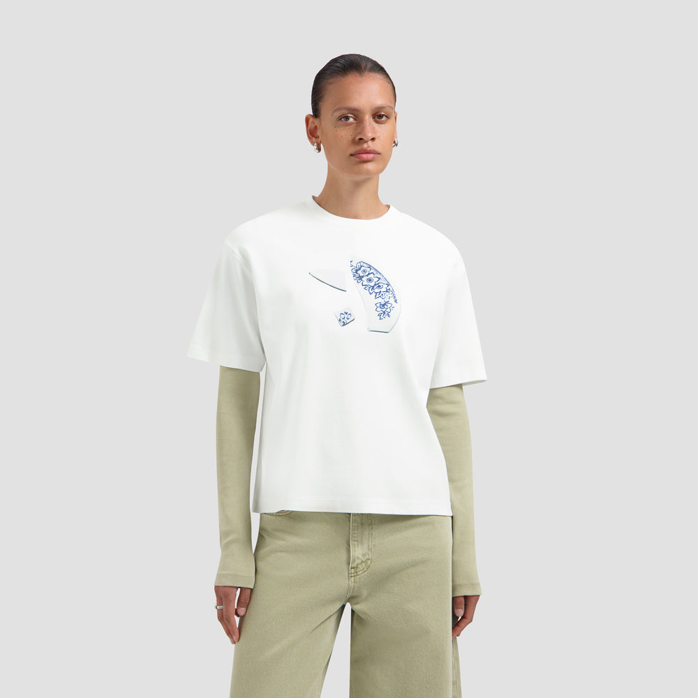 Broken Plate Tee - Optical White