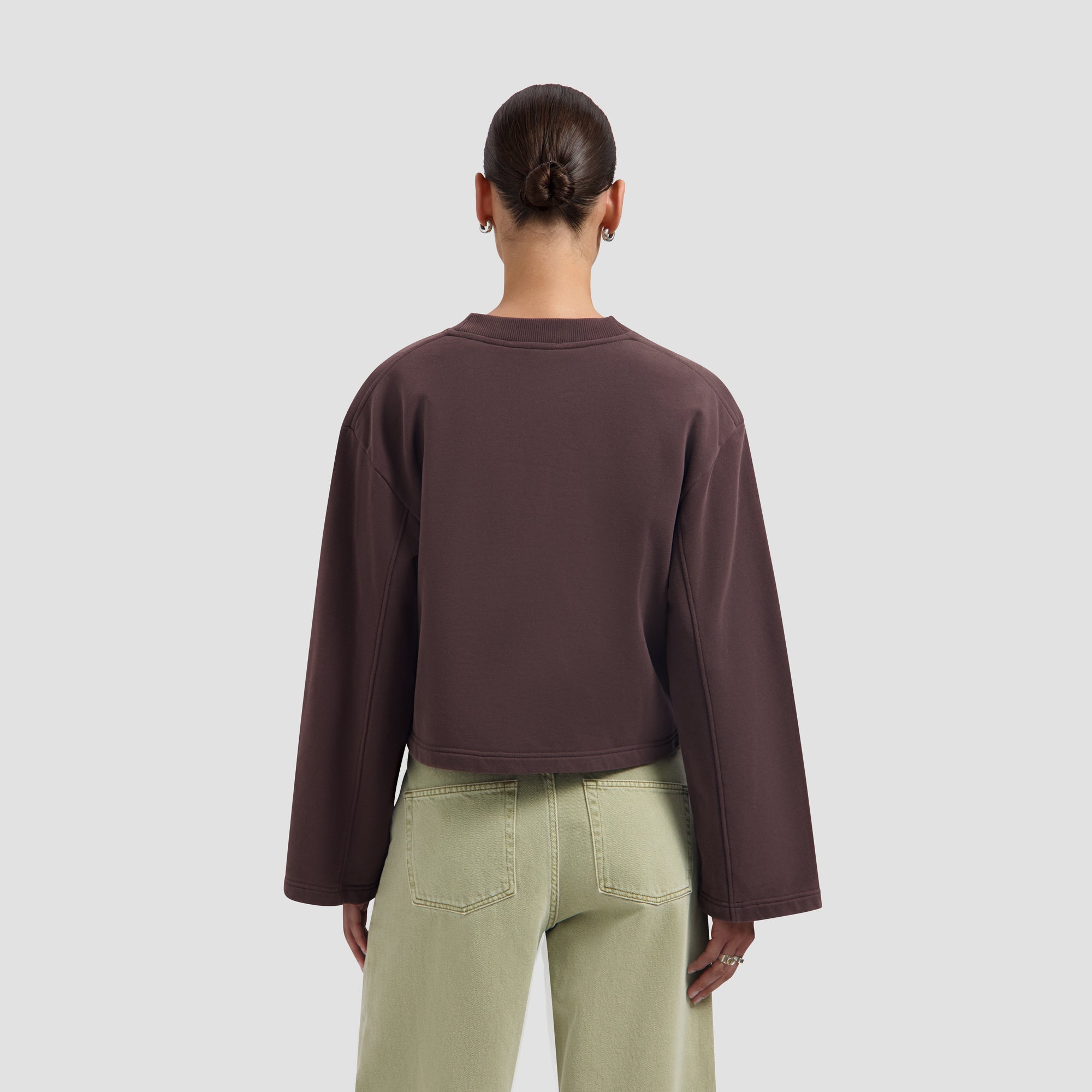 Retro Logo Crewneck - Chocolate Plum