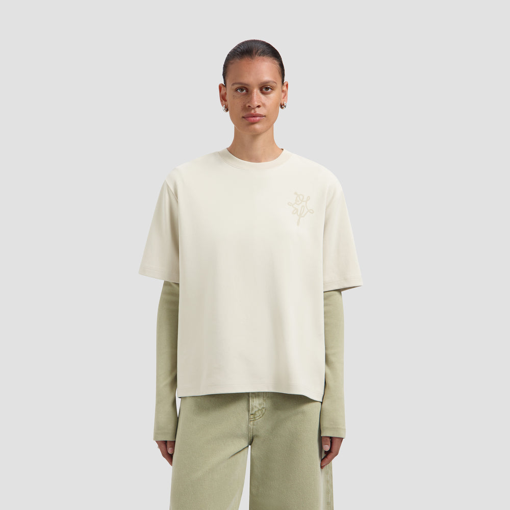 Lasso Monogram Oversized Tee - Ancient Scroll
