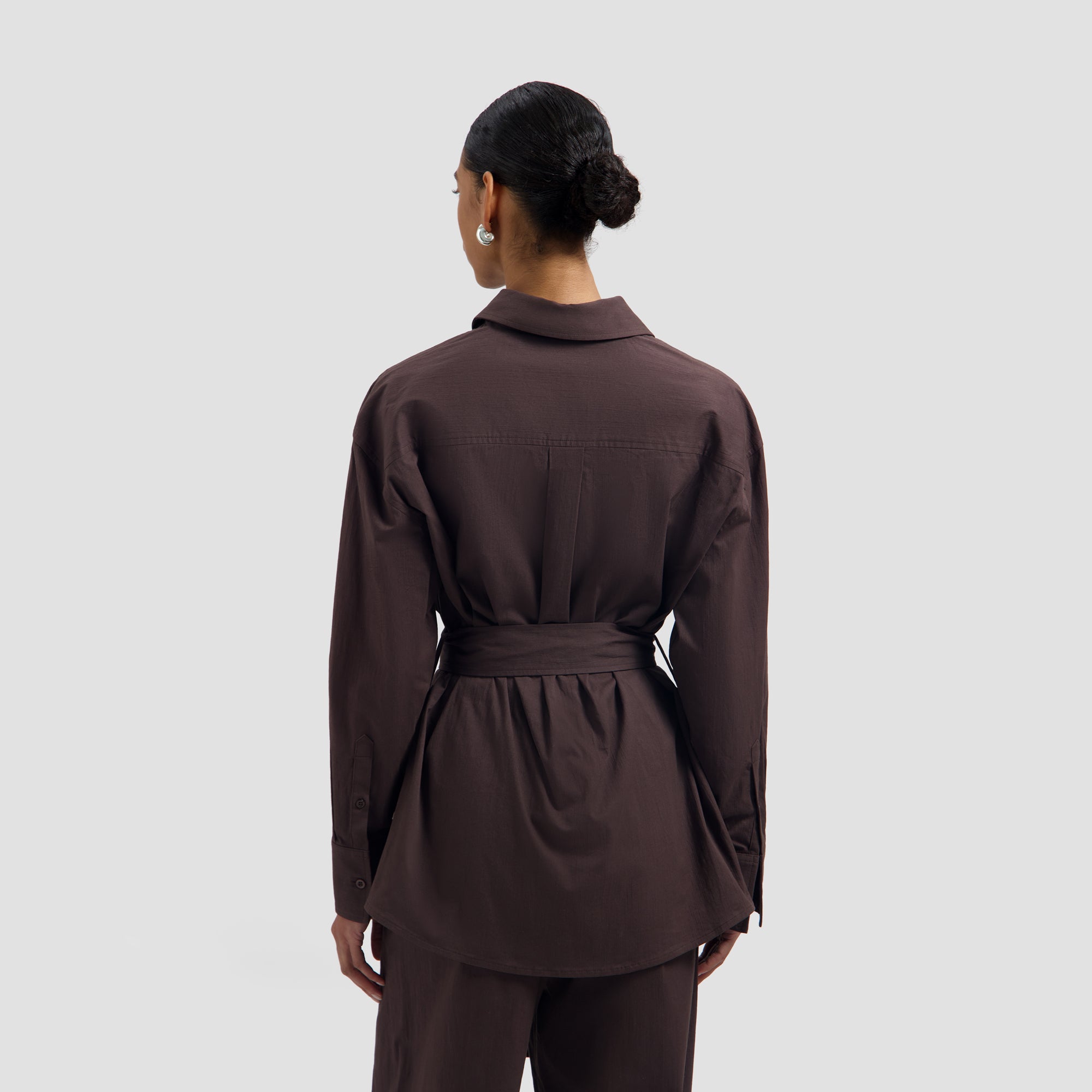 Tie Shirt - Chocolate Plum