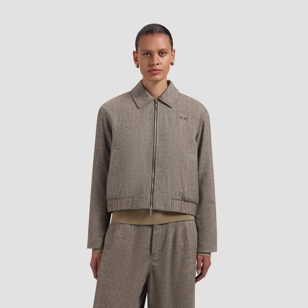 WOOL HERRINGBONE JACKET | LINT