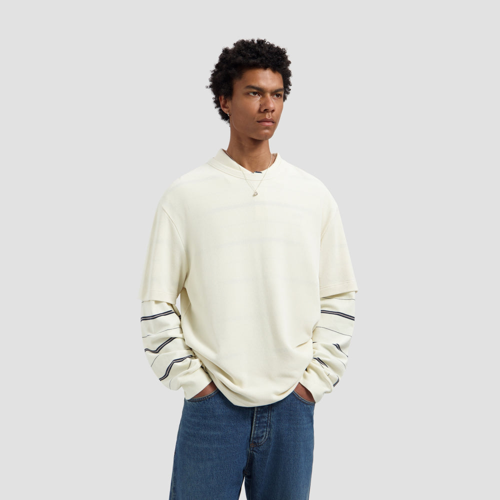 WAFFLE TEE | OFF WHITE / MULCH