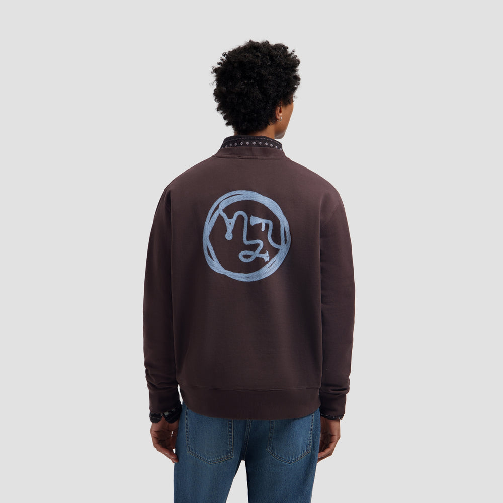LASSO FACE CREWNECK | CHOCOLATE PLUM