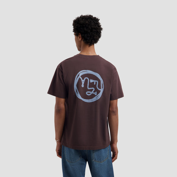 Lasso Face Tee - Chocolate Plum
