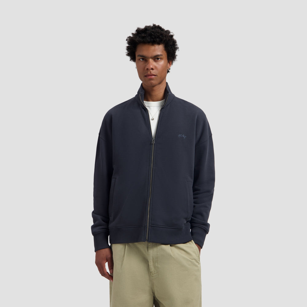 SIGNATURE LOGO ZIP MOCKNECK | NAVY