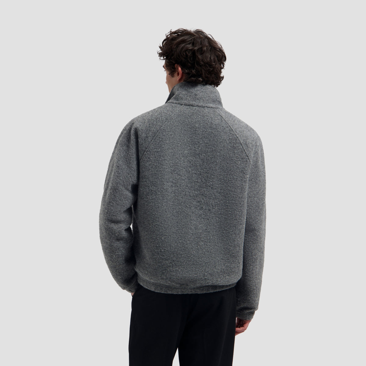 WOOL FLEECE ZIP JACKET | SHARKSKIN