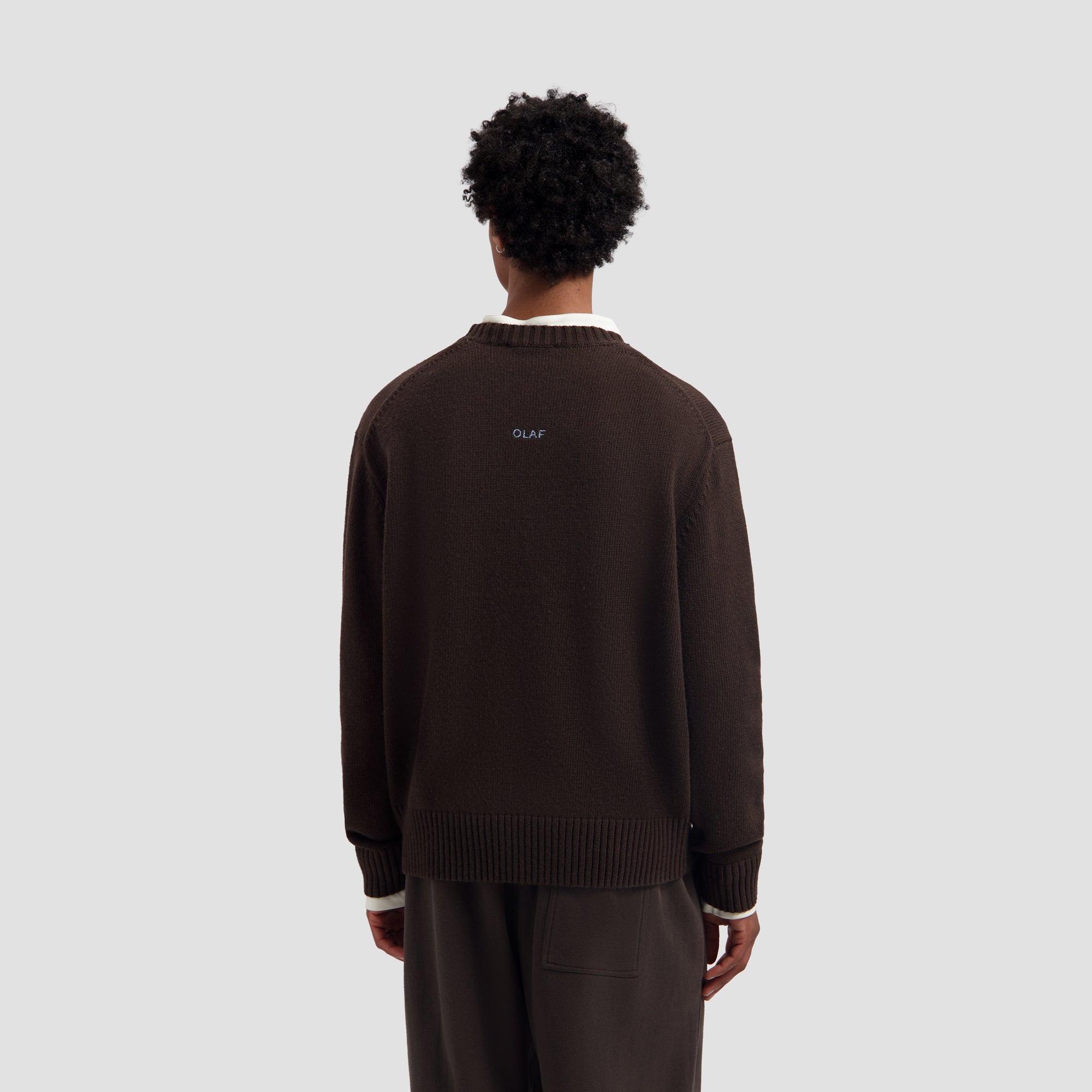 Essential Knitted Crewneck - Chocolate Plum