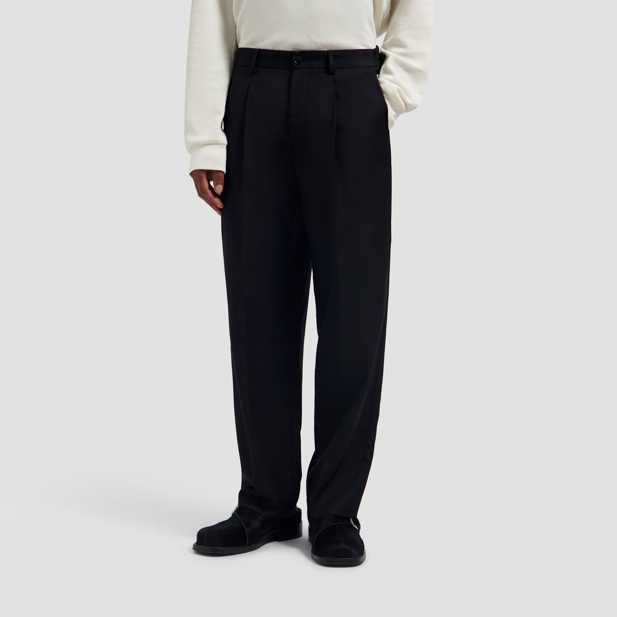 WASHED BARREL LEG PANT | NAVY