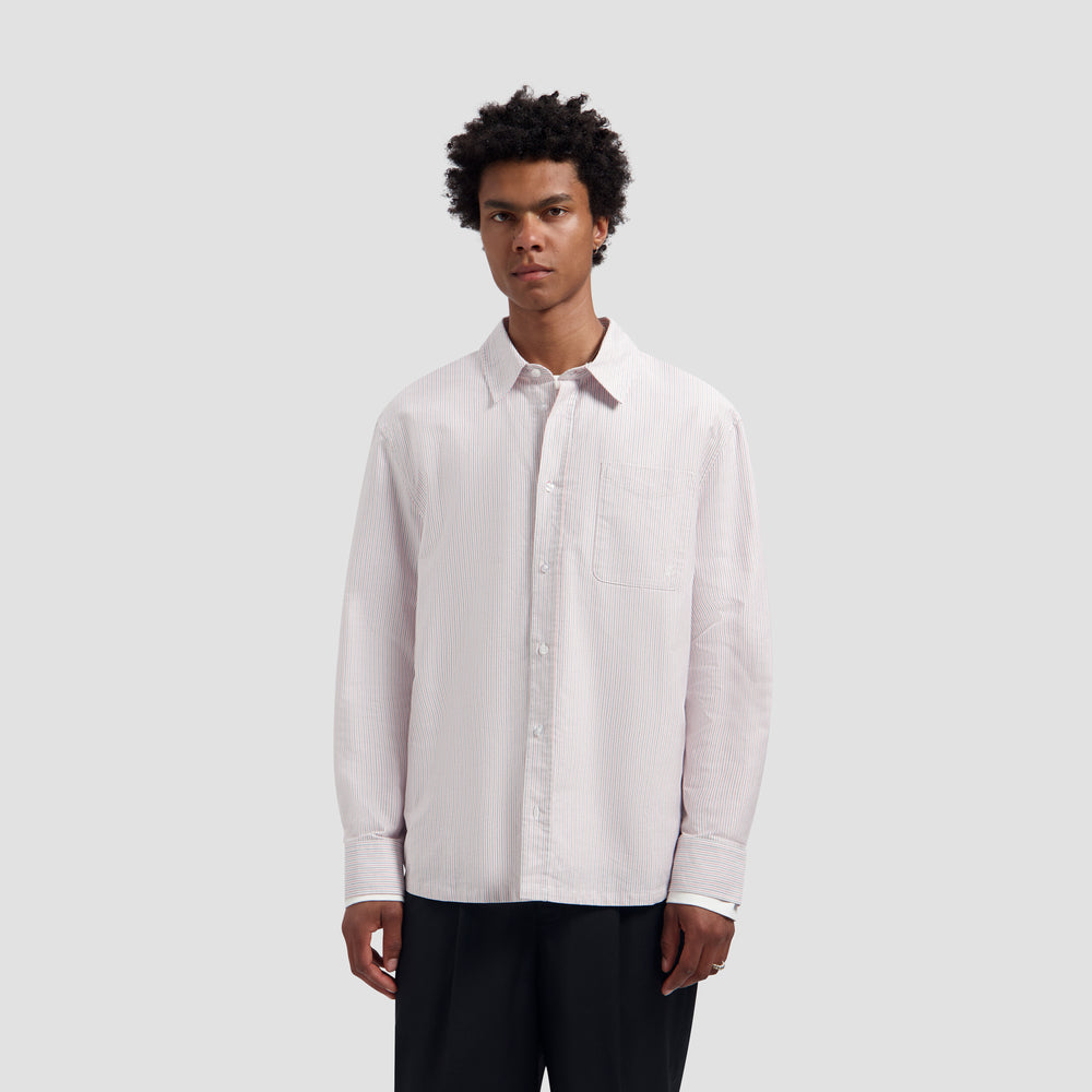 Oxford Relaxed Shirt - White/Adrenaline Rush