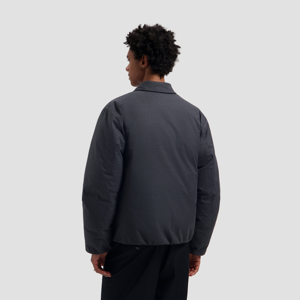PEACHED PADDED JACKET | CHARCOAL