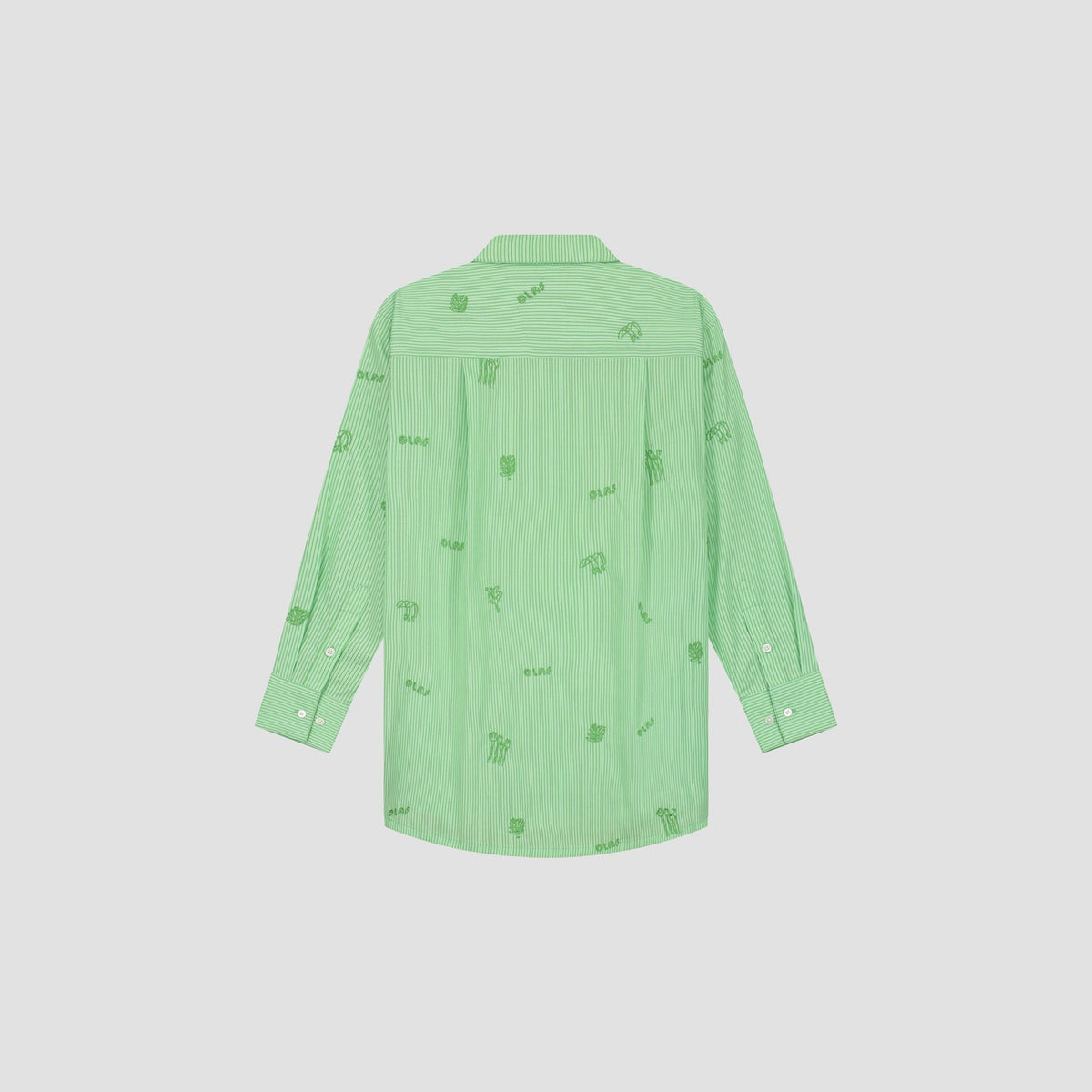 STRIPE EMBRO SHIRT | GREEN STRIPE