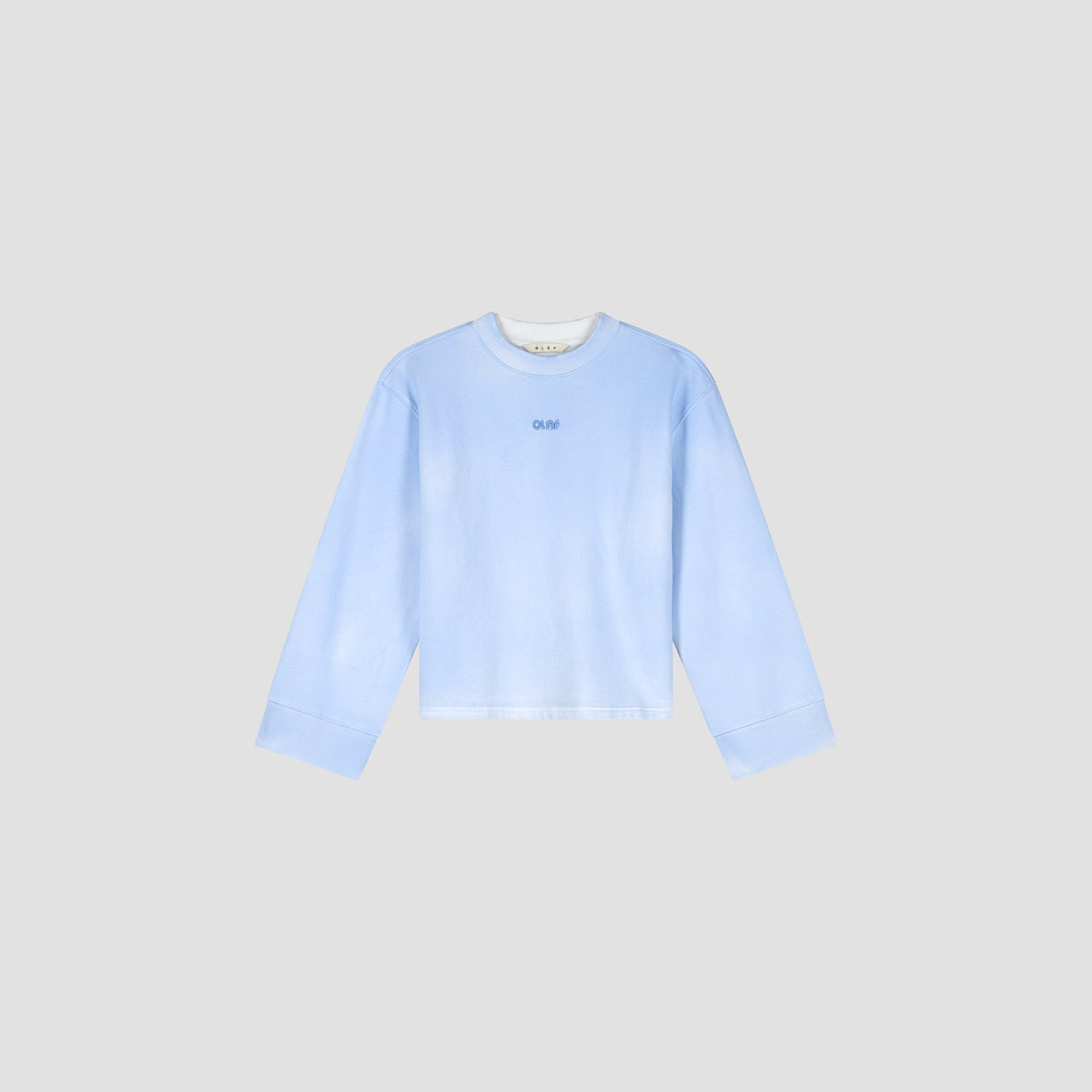 SPRAYED CREWNECK | SURF BLUE