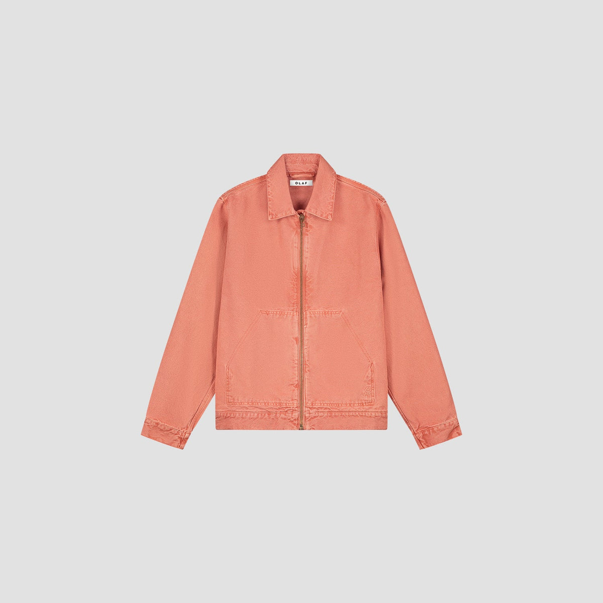 WASHED CANVAS JACKET | BURNT CORAL