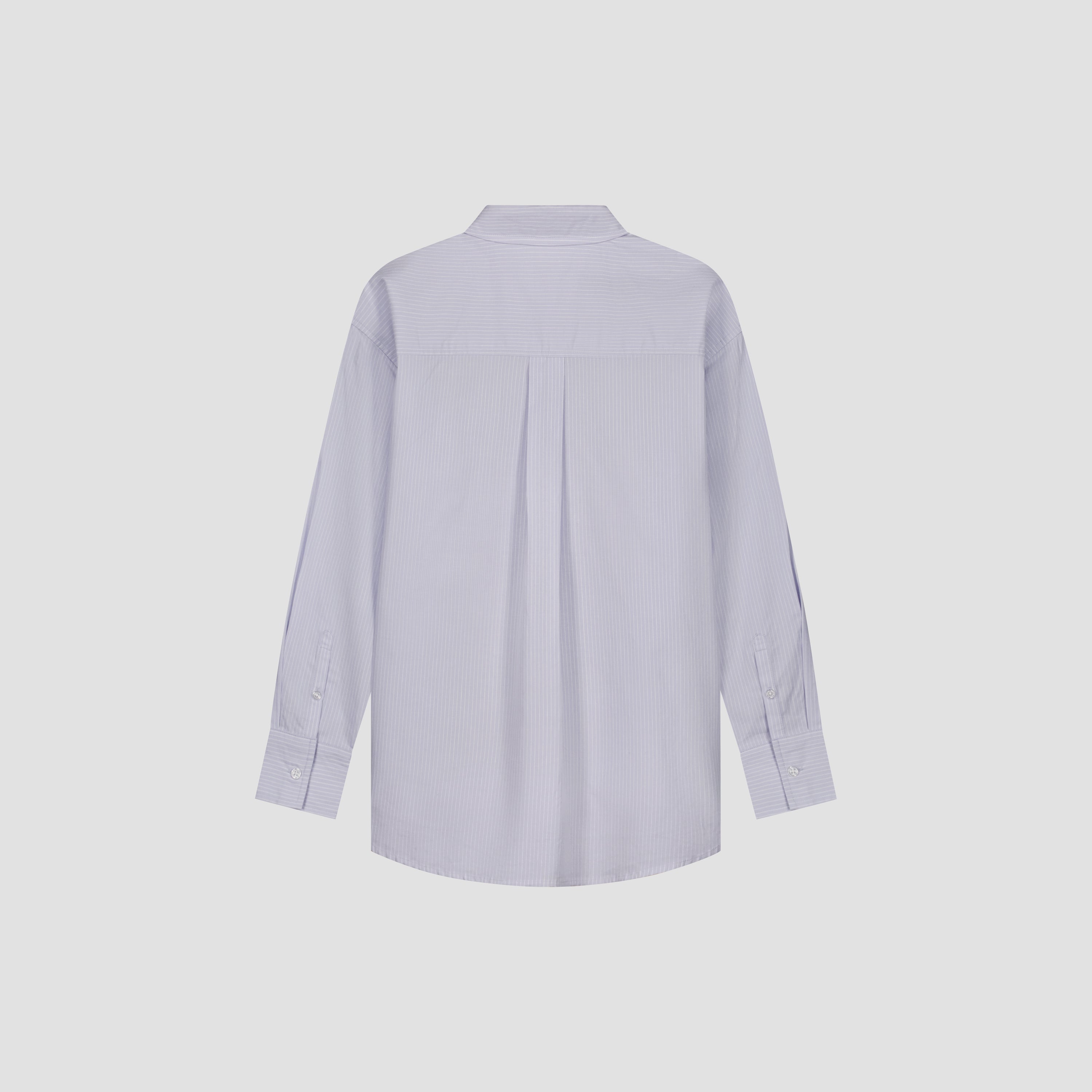 Stripe Oversized Shirt - Off-White/Purple Heather