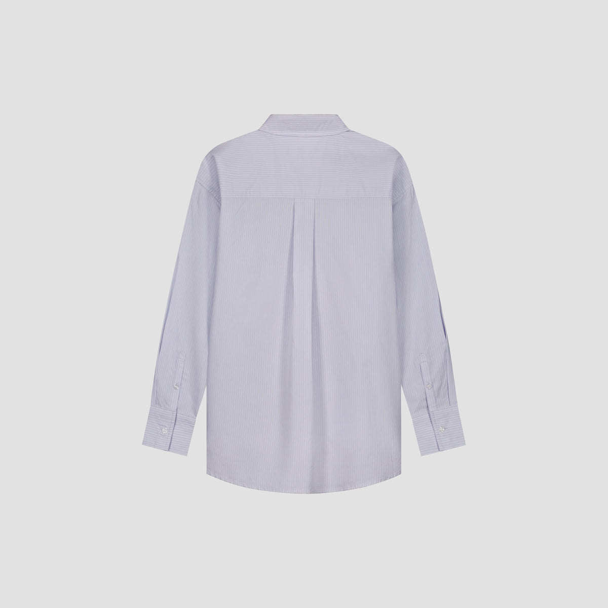 STRIPE OVERSIZED SHIRT | OFF WHITE / PURPLE HEATHER
