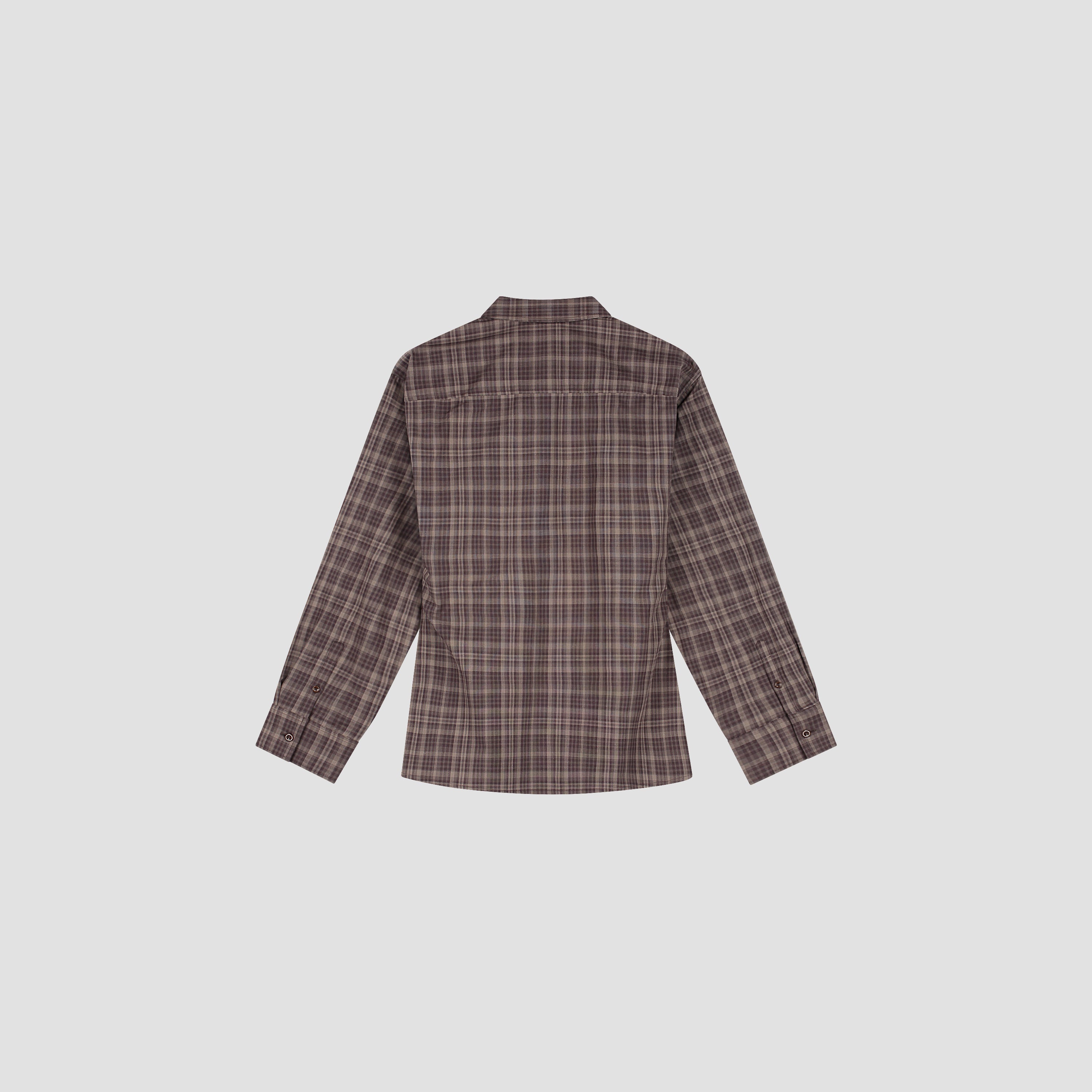 Checked Fitted Shirt - Chocolate Plum