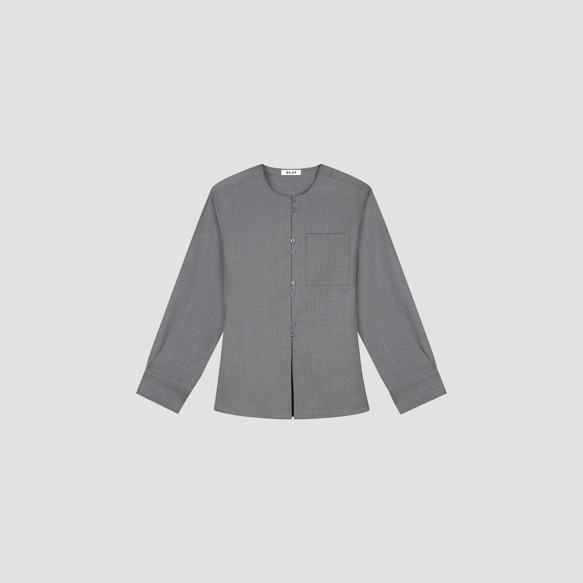 WOOL FITTED SHIRT | SHARKSKIN