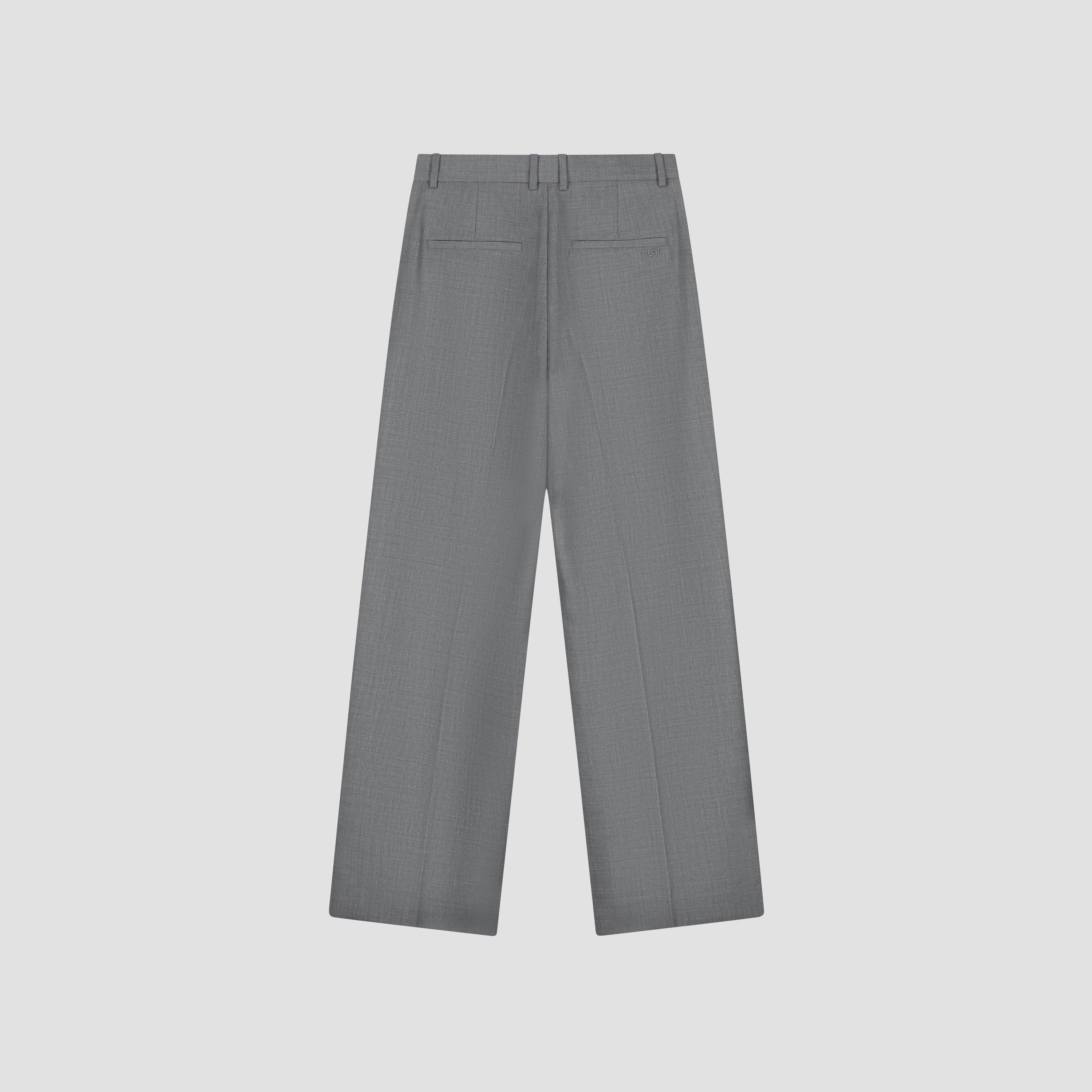 Wool Tailored Trousers - Sharkskin