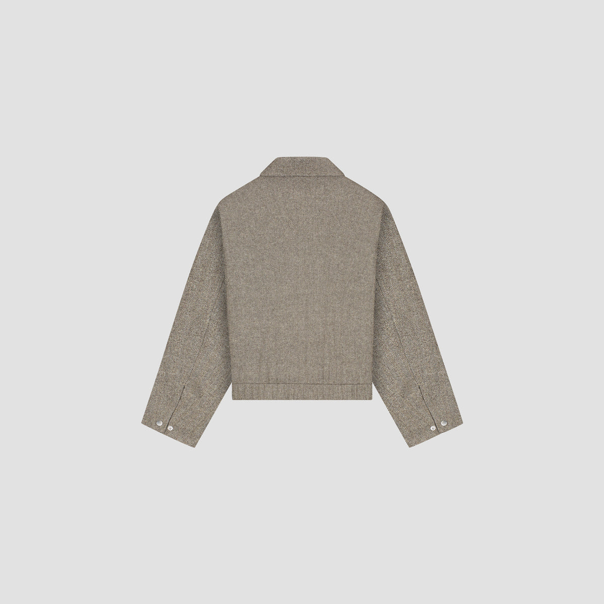 Wool Herringbone Jacket - Chocolate Chip
