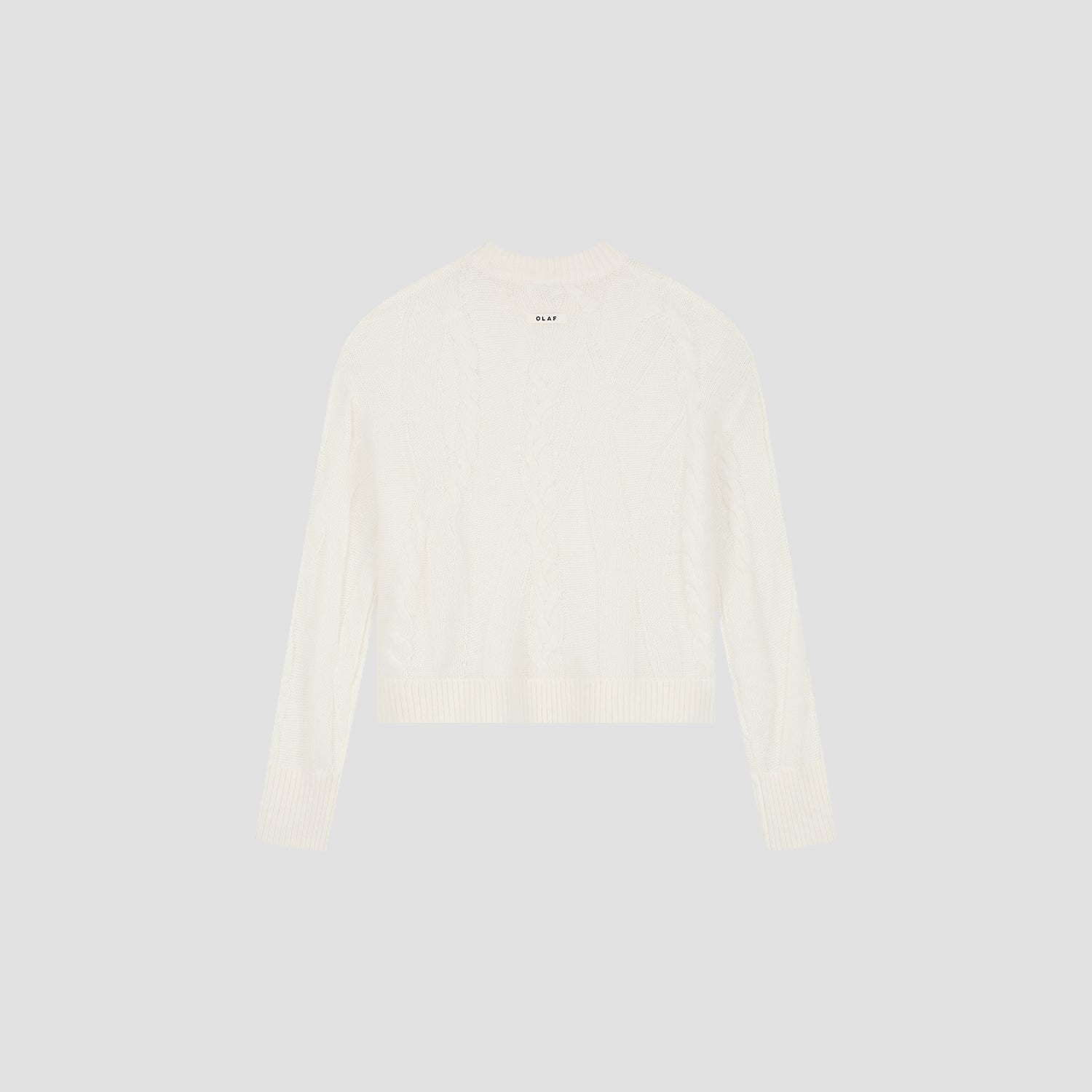 Cable Knitted Crewneck - Off White