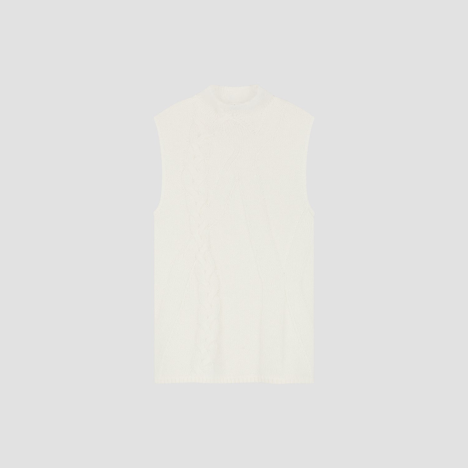Cable Sleeveless Knit - Off White