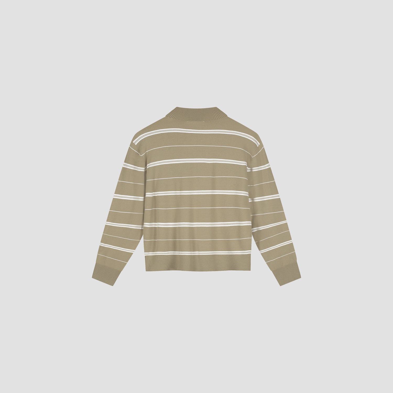 Striped Knitted Polo - Chocolate Chip